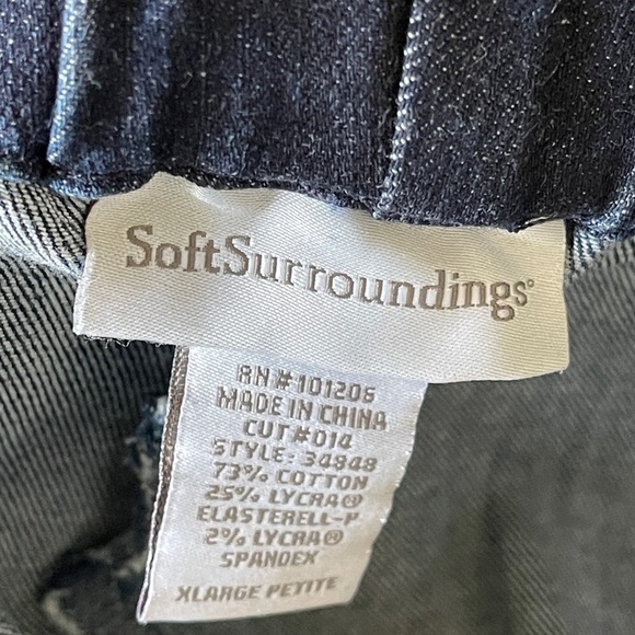 Soft Surroundings Metro Denim Jeans | Size XL Petite | Pull-On Stretch High Rise - Picture 3 of 8